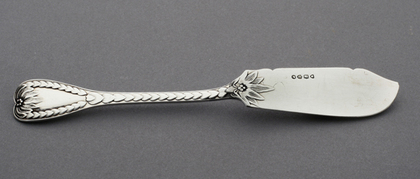 Rare Palm Pattern Silver Butter Knife